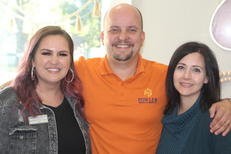 The Canton Texas Chamber of Commerce held a ‘Business After Hours’ event Oct. 20 at Erin Williams Counseling in Canton. Among those in attendance were left to right, chamber board of directors’ members Stephanie Smith and Blake Fowler; and chamber administrator Sarah Carrell. Photo by David Barber