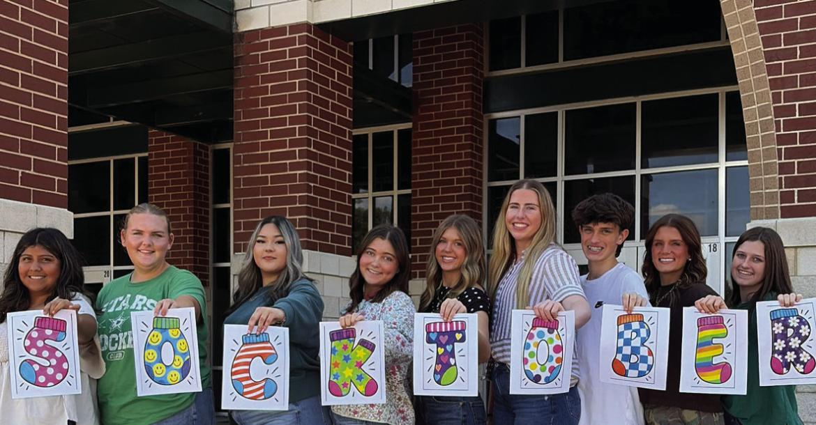 The annual ‘Socktober’ campaign is underway at Canton High School as Family and Community Services students are collecting new adult-sized socks to donate to residents of county nursing homes and assisted living facilities. The campaign continues throughout the month of October. Donations are being accepted at CHS and the Canton ISD Superintendent’s Office. Courtesy photo