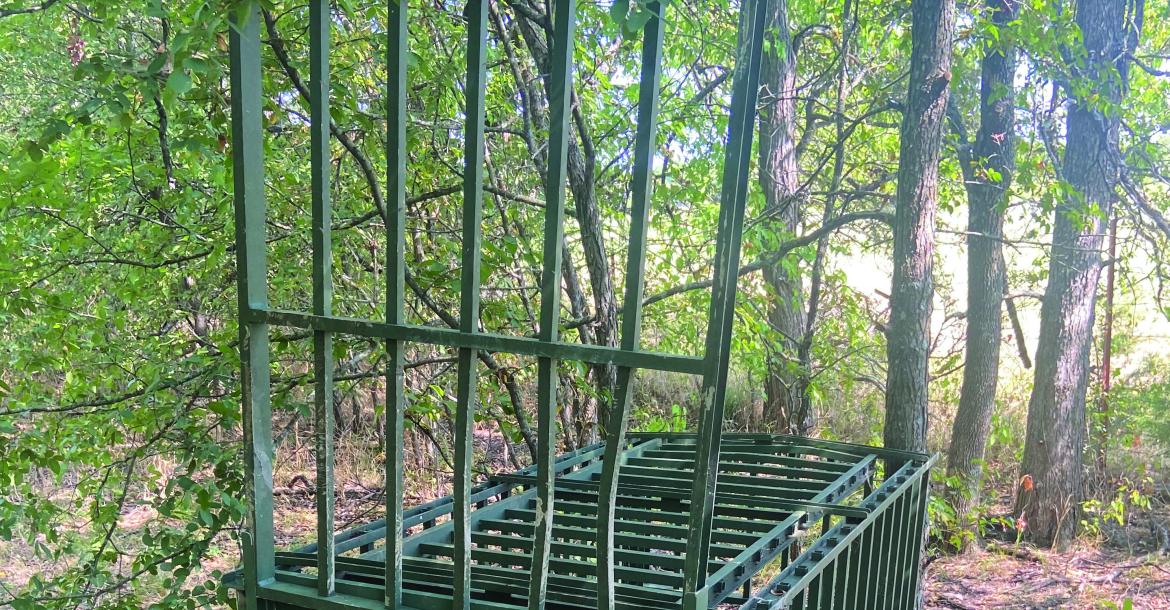 Luke is making plans to put his old hog trap to use. Some fresh prime wild pork is needed for an upcoming dinner and it’s time to break this old trap out of retirement. Photo by Luke Clayton