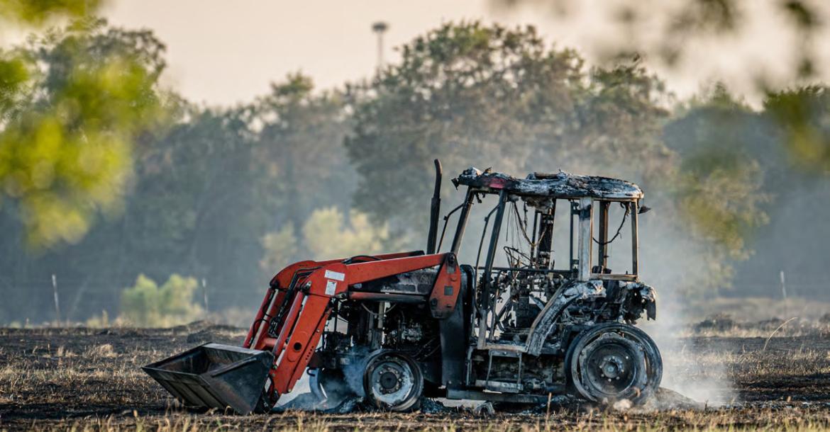 No major, life-threatening injuries were reported as the result of a fire outbreak in Van Zandt County Aug. 27-28. According to reports from the Texas A&amp;M Forestry Service, more than 700 combined acres were consumed in separate incidents along SH 64 and FM-751. Photo by Faith Caughron