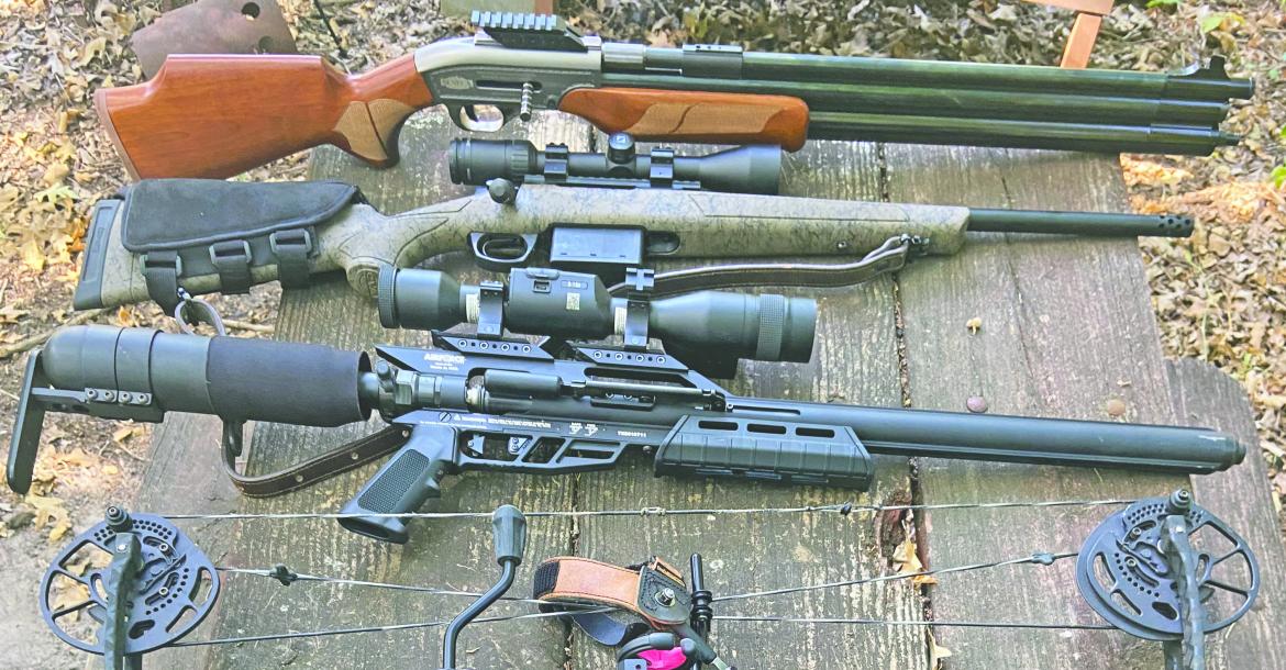 Some of the tools of the trade Luke used in the field. Learning about new ways to hunt is rewarding and can often put the ‘spark’ back into the sport. Photo by Luke Clayton