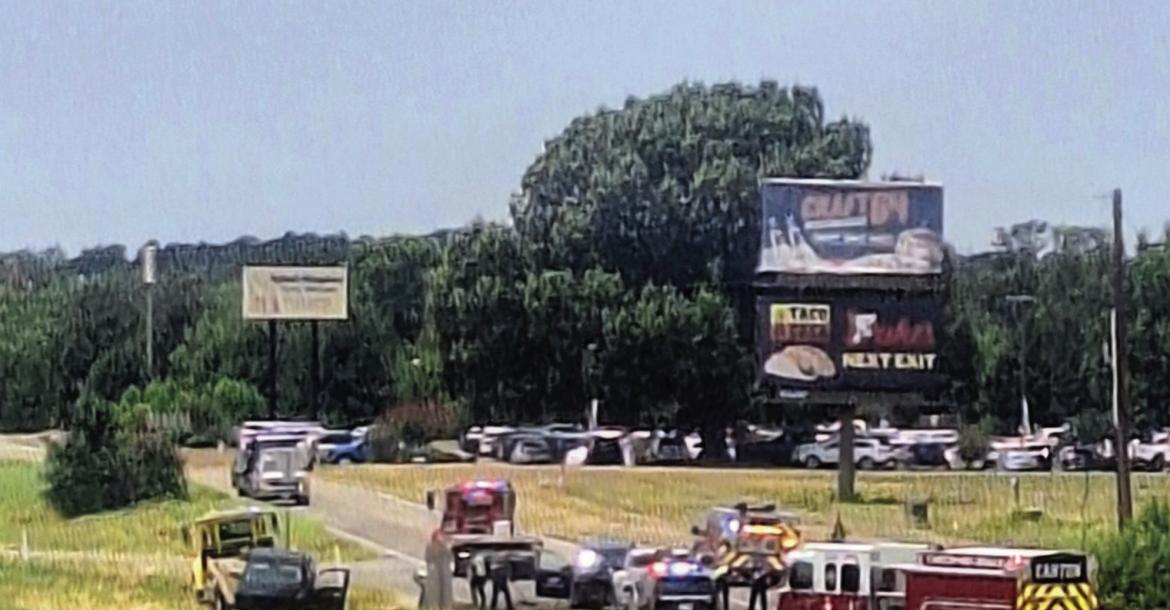 A two-vehicle accident occurred Tuesday, August 4, on the north I-20 frontage road in front of the CHRISTUS Medical facility. Emergency personnel responded to the scene. No additional information regarding injuries or the circumstances of the accident was available at press time. Photo by Melody Tarno-Thompson